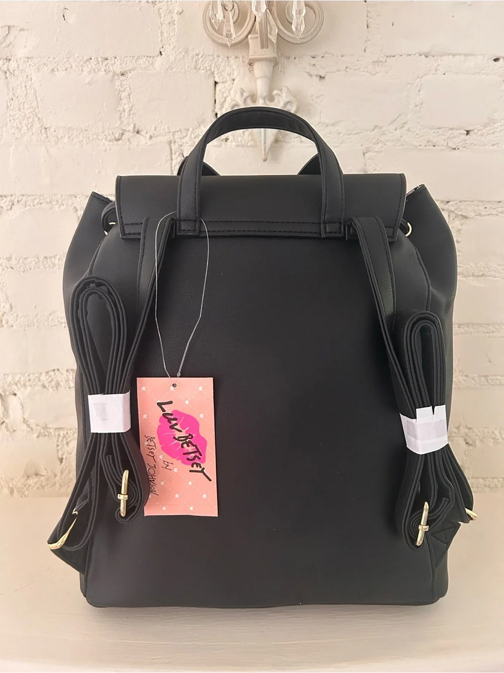 LUV Betsey Johnson Cat Faux Leather Backpack NWT